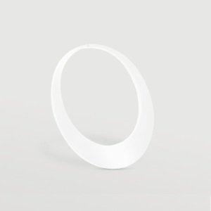 Flesh Tunnel Hoop Earring - Oval - White