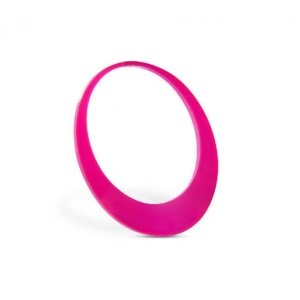 Flesh Tunnel Hoop Earring - Oval - Pink