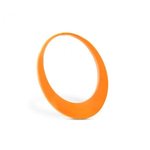 Flesh Tunnel Hoop Earring - Oval - Orange