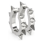 Hoop Earrings - Spikes - Silver