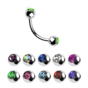 Bananabell Piercing - Silver - Crystal - 1.6mm