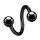 Spiral Piercing - Steel - Black - 1.6mm