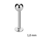 Labret Piercing - Steel - Silver - 1.0mm