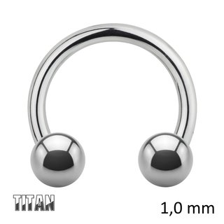Circular Barbell - Titanium - Silver - 1.0mm