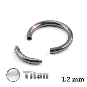 Segment Ring - Titanium - Silver - 1.2mm