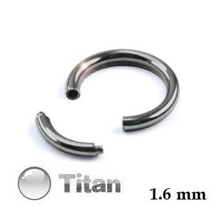 Segement Ring - Titanium - Silver - 1.6mm