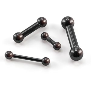 Barbell Piercing - Steel - Black - 2.0mm to 6.0mm