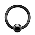 Ball Closure Ring - Steel - Black - 1.2mm