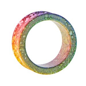 Flesh Tunnel - Acrylic - Marble - Rainbow