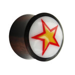Ear Plug - Sono Wood - Star - Red-Yellow