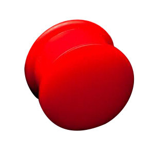 Silicone Ear Plug - Red - 14 mm