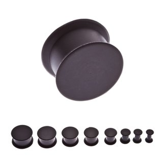 Silicone Ear Plug - Black - 6 mm