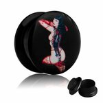 Picture Ear Plug - Screw - Pin Up #1 - 12 mm