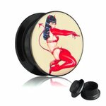 Picture Ear Plug - Screw - Pin Up #5 - 10 mm