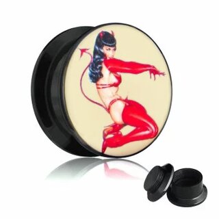 Picture Ear Plug - Screw - Pin Up #5 - 16mm