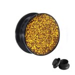 Ear Plug - Glitter - Gold - 14 mm