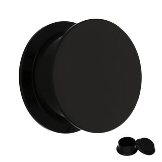 Classic Ear Plug - Screw - Black - 6 mm