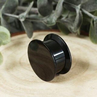 Classic Ear Plug - Screw - Black - 8 mm