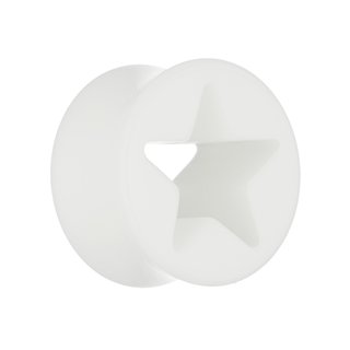 Classic Ear Plug - White - Star - 16 mm