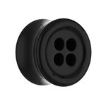 Classic Ear Plug - Button - Black - 10 mm