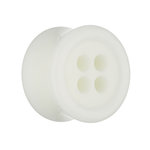 Classic Ear Plug - Button - White - 10 mm