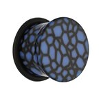 Classic Ear Plug - Pattern - Blue - 10 mm