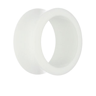 Classic Flesh Tunnel - White - 6 mm