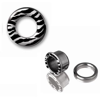 Image Ear Flesh Tunnel - Zebra