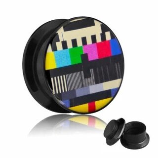 Picture Ear Plug - Screw - Test Card - 8mm