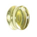Glass Ear Plug - Yellow - 10 mm