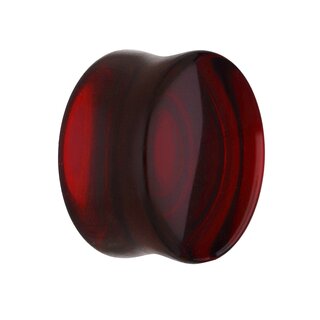 Glass Ear Plug - Red - 5 mm