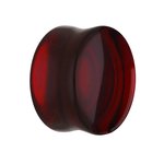 Glass Ear Plug - Red - 10 mm