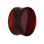 Glass Ear Plug - Red - 12 mm