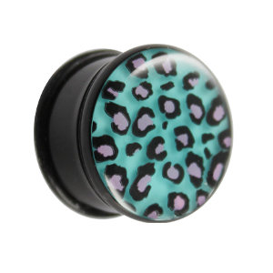 Picture Ear Plug - Glow in the dark - Leopard - 8 mm