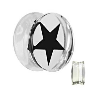 Silhouette Ear Plug - Star -  12 mm