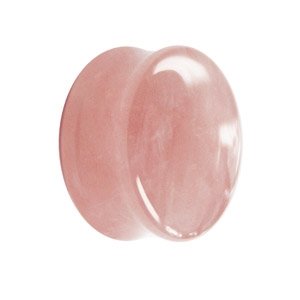 Stone Ear Plug - Rose Quartz - 6 mm